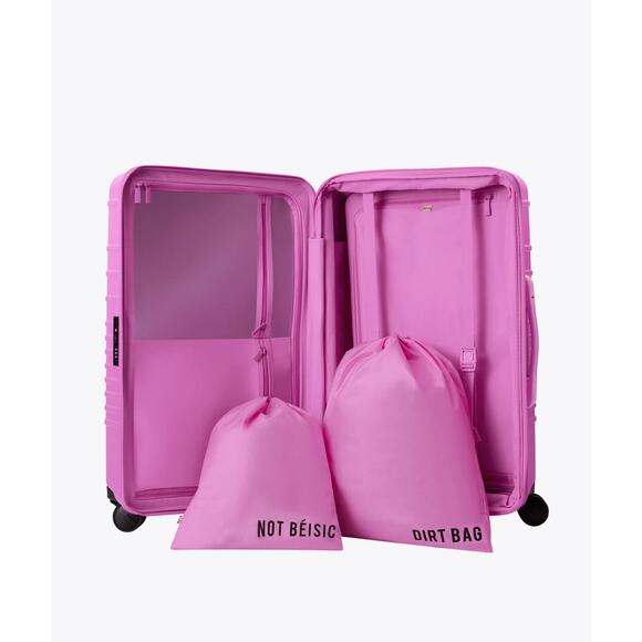BEIS Medium Check-In Roller Luggage in Berry Glossy LIMITED EDITION SOLD OUT - Picture 4 of 9